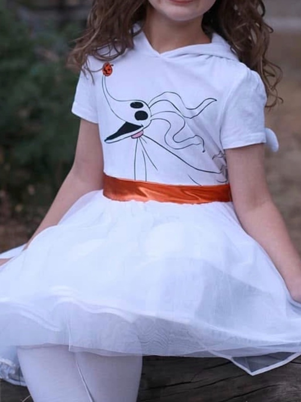 Disney Nightmare Before Christmas Zero Costume Dress Girls XL 14 Halloween NWT